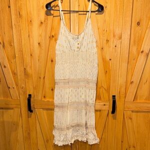 Cream Sleeveless Women's Dress